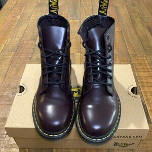 Dr. Marten's 1460 Smooth Leather Lace Up Boots Burgundy Size 8